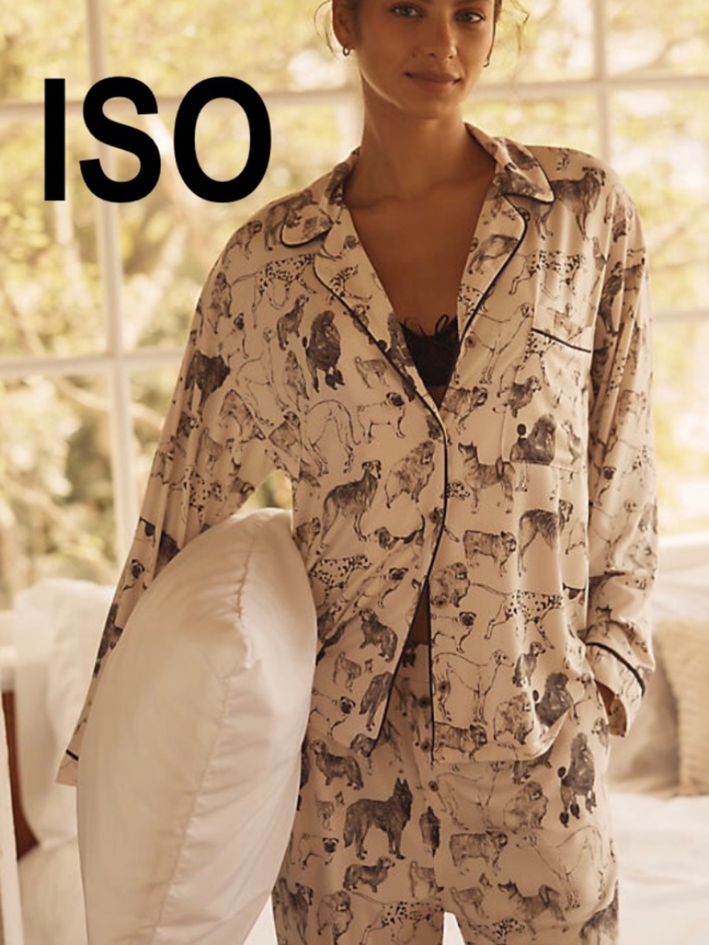 Anthropologie's Lyrebird Pajama Pants Dog Print